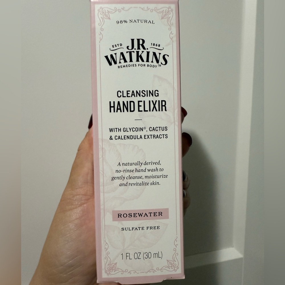 J.R. Watkins Cleansing Hand Elixir - Rosewater brand new
